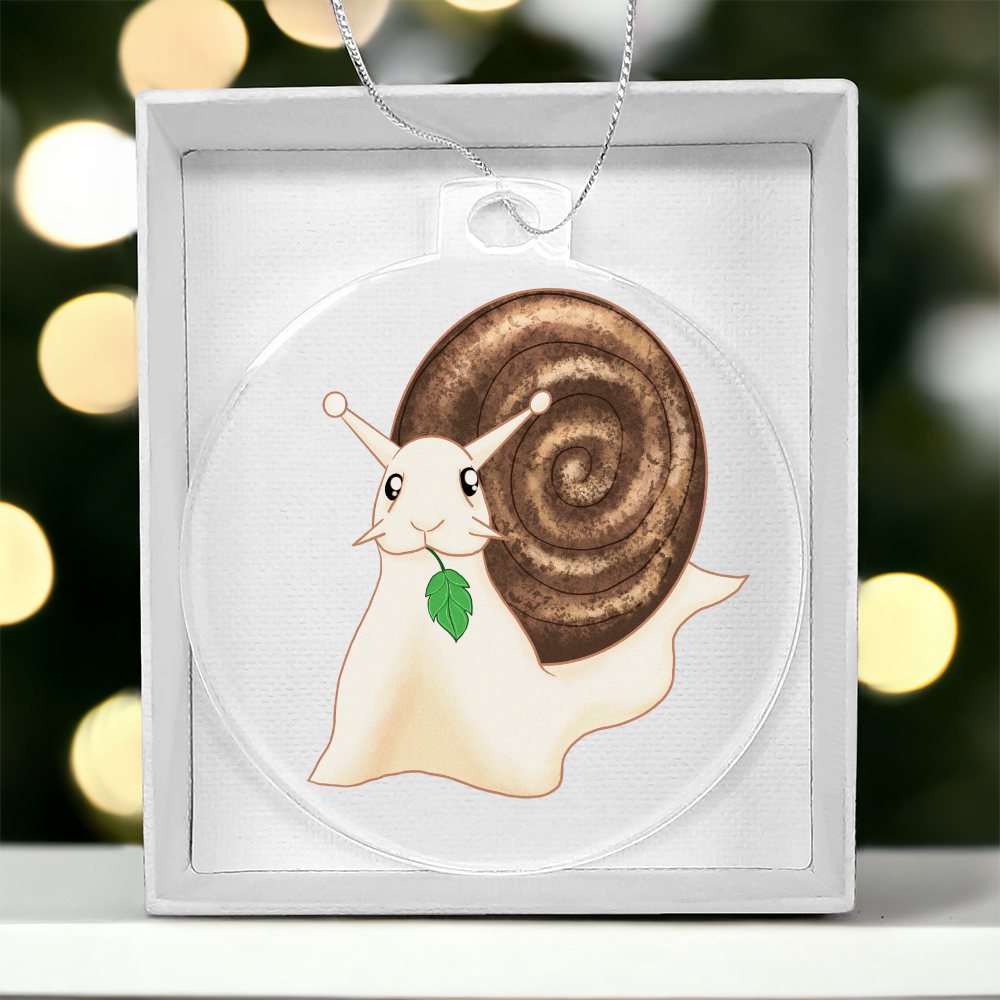 Sweet Snail Personalized Acrylic Bulb Ornament