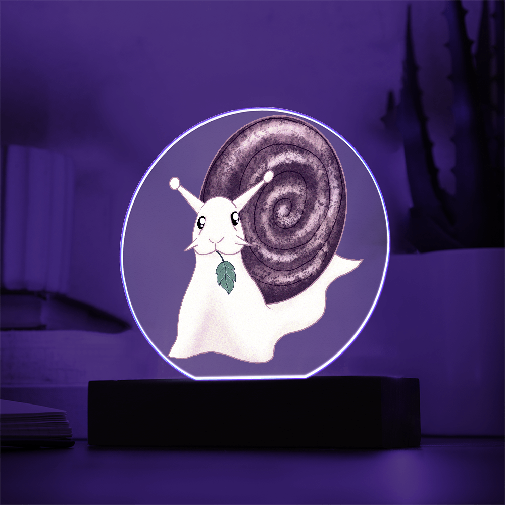 Giant Snail Acrylic LED Light | Kawaii Nature Night Light Gift
