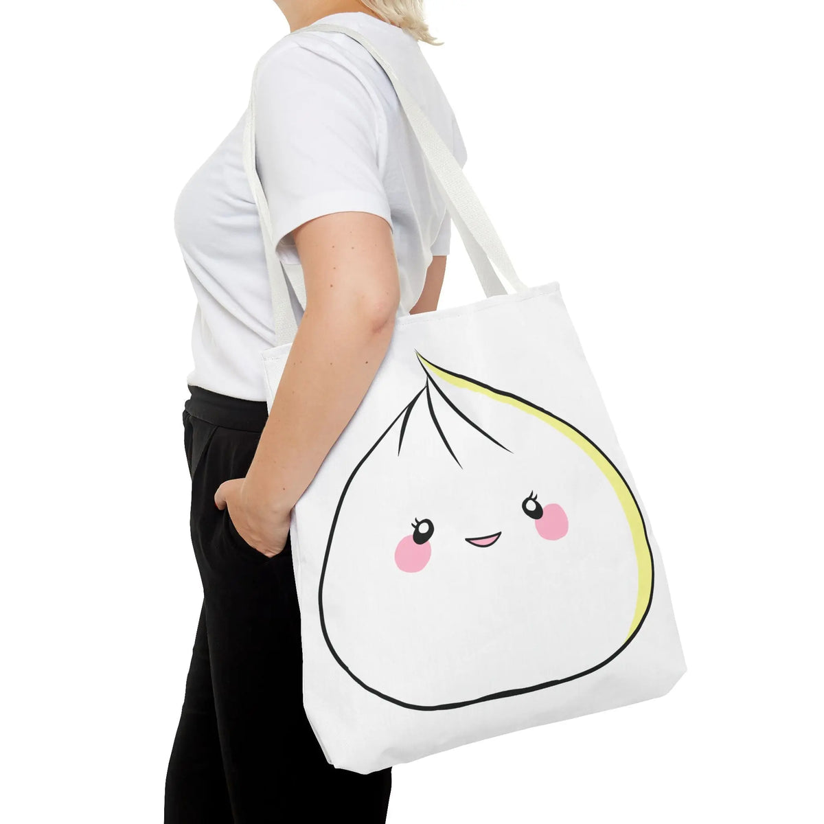 Tote Bag - Sweet Dumpling Design with Pink Cheeks Printify