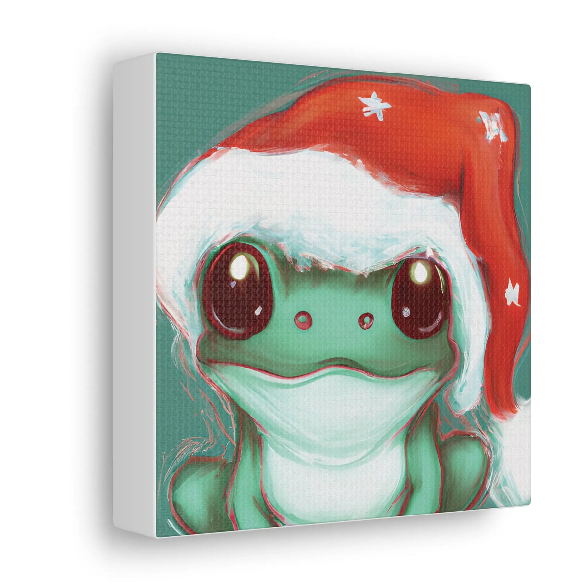 Cute Tree Frog with Santa Hat Design Printify