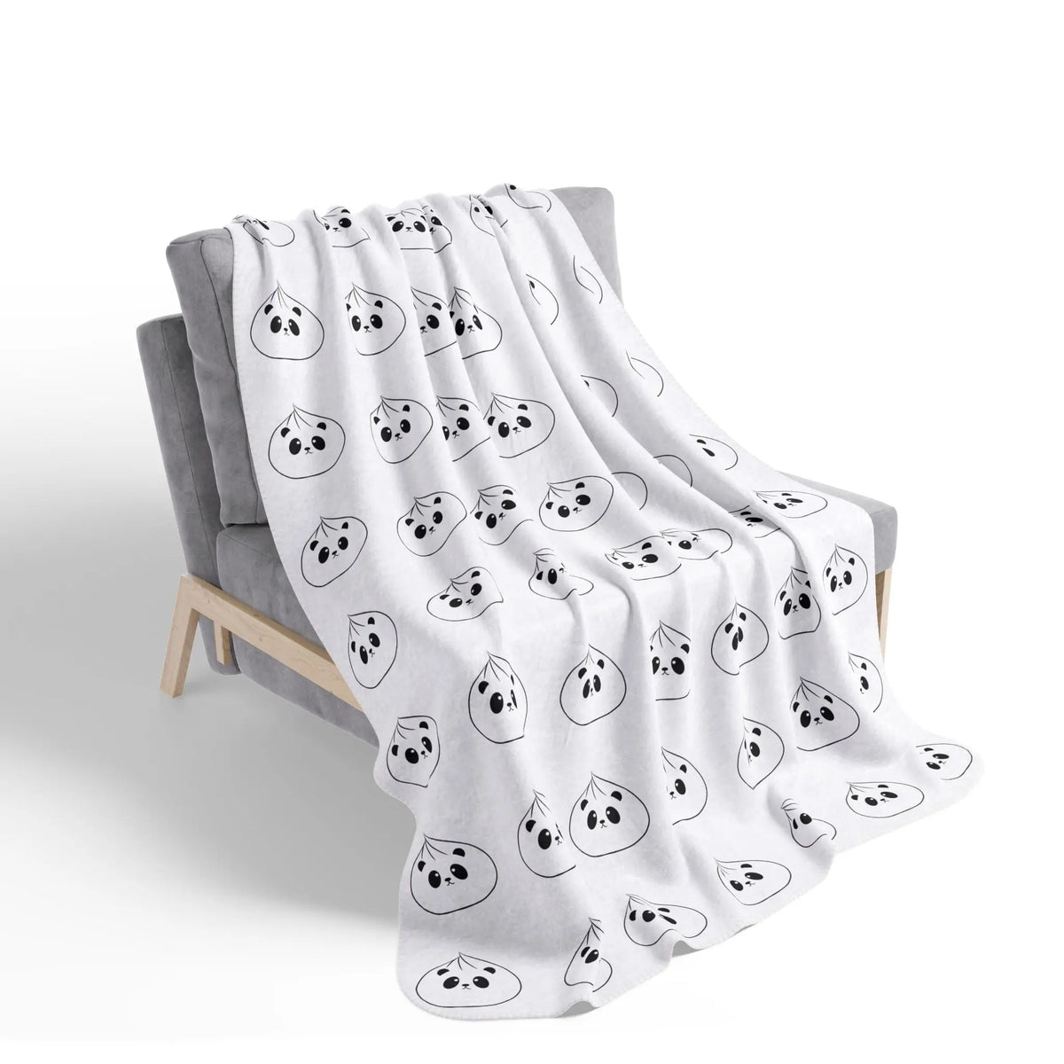 Sherpa Blanket, Panda Dumpling Design, Cozy Throw Blanket, Cute Animal Lover Gift, Bedding Decor, Home Decor Printify