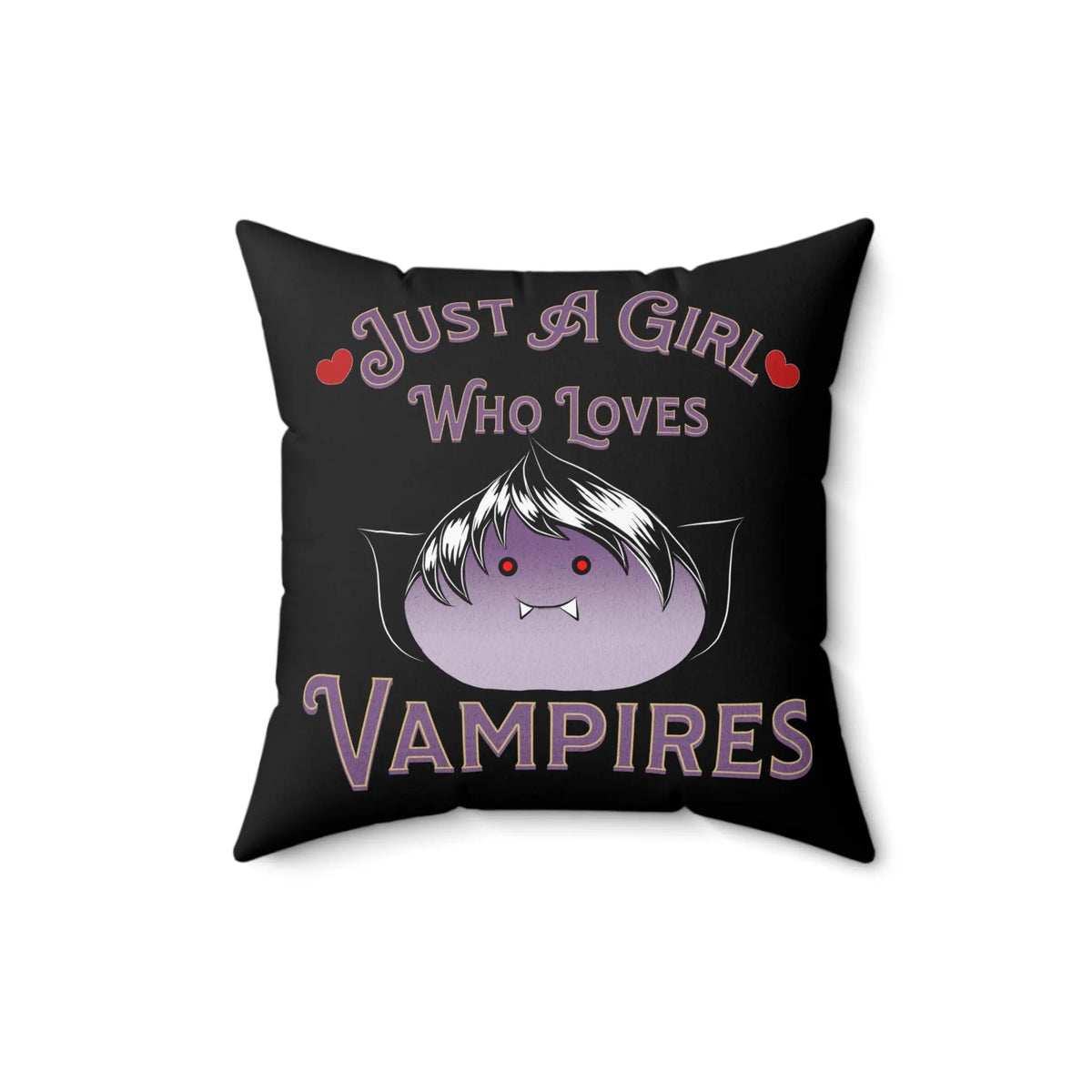 A Girl Who Loves Vampires Pillow 