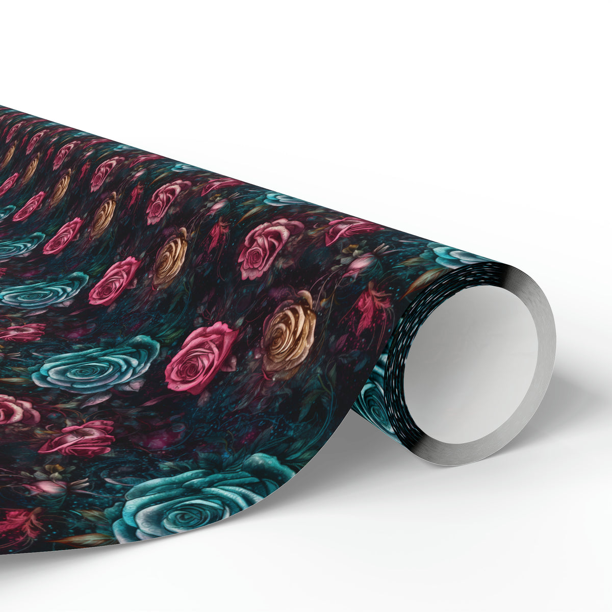 Wrap Your Gifts in Spectacular Galaxy Roses Pattern Paper - Two Sizes, High-Quality Print - Kawaii Esquire