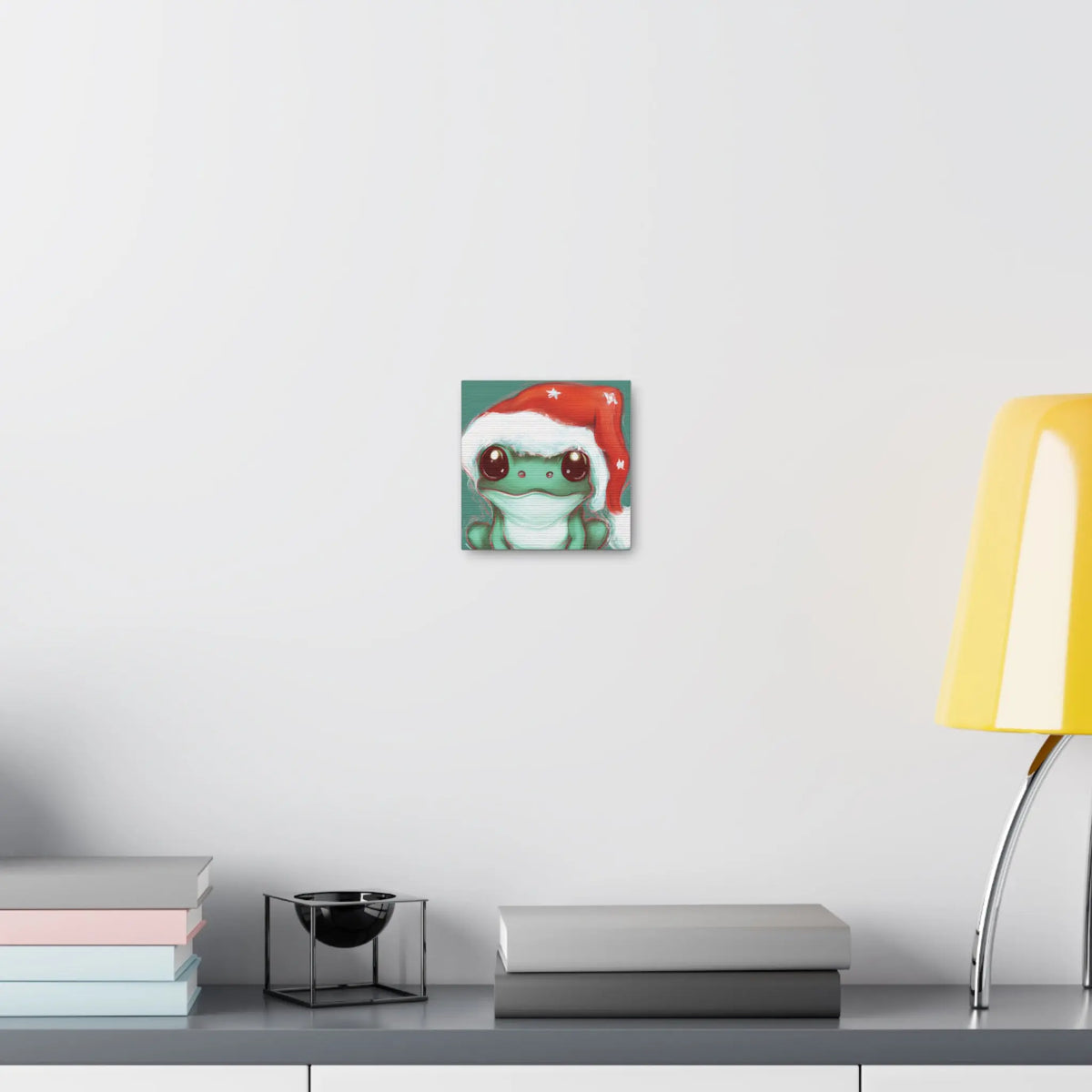 Cute Tree Frog with Santa Hat Design Printify