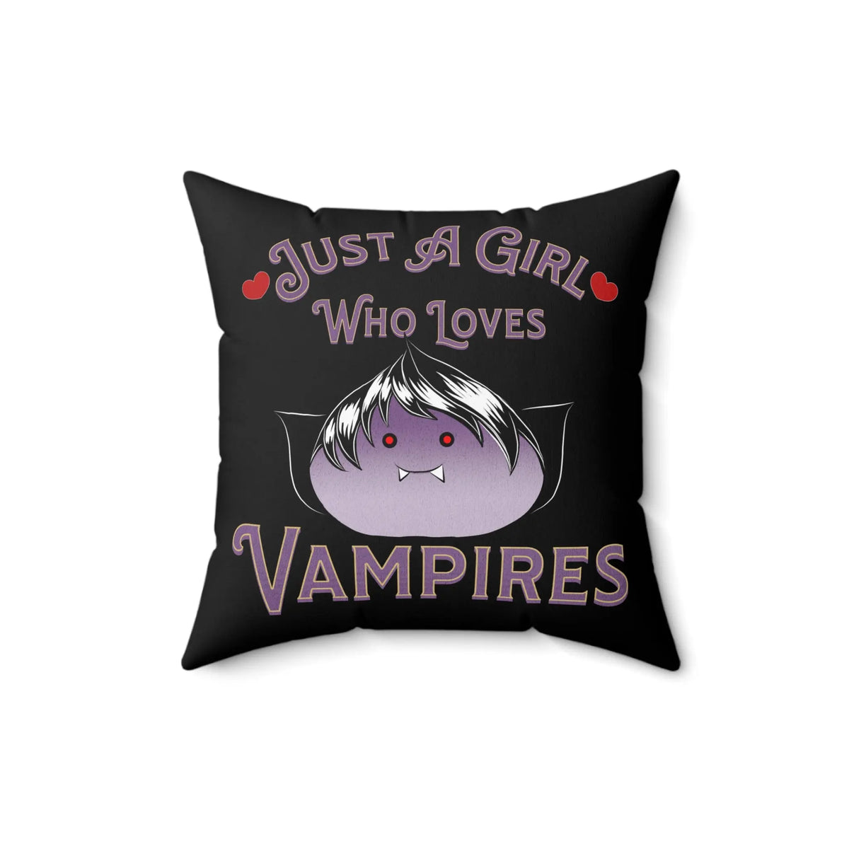 A Girl Who Loves Vampires Pillow 