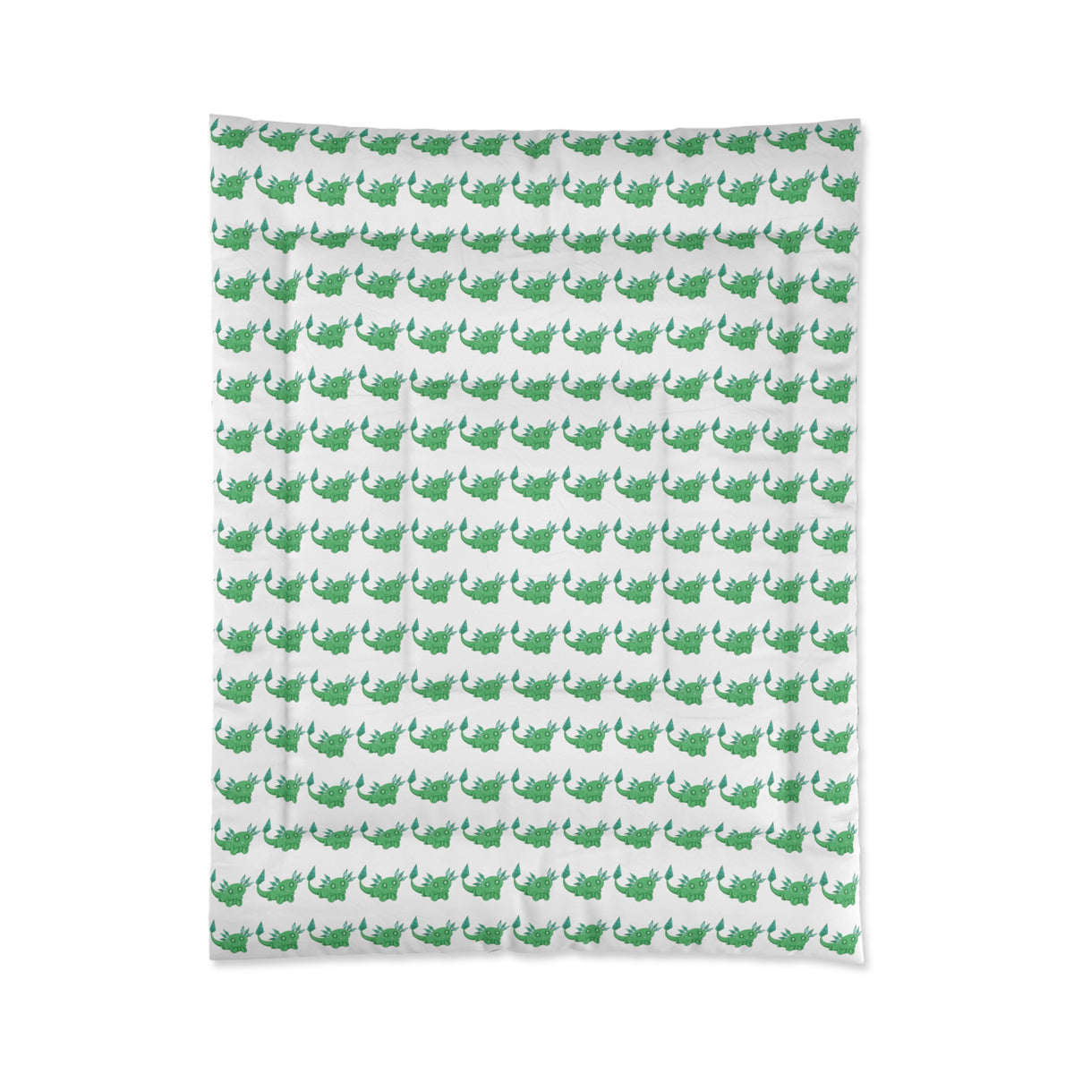Emerald Green Axolotl Comforter | May Birthstone Design | Lightweight & Cozy