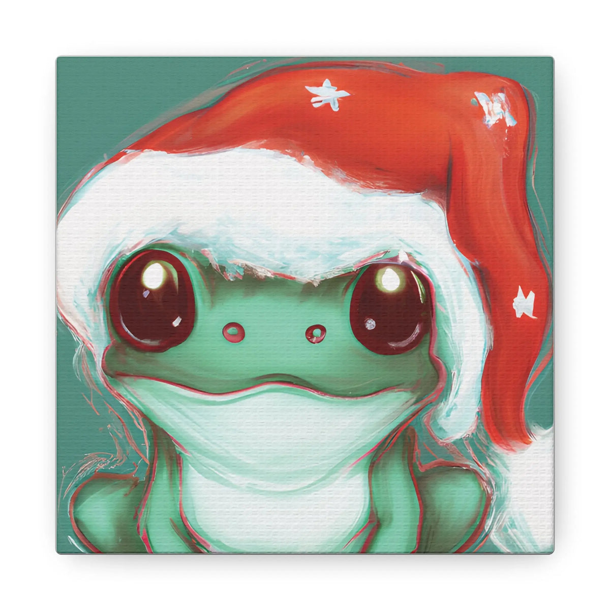 Cute Tree Frog with Santa Hat Design Printify