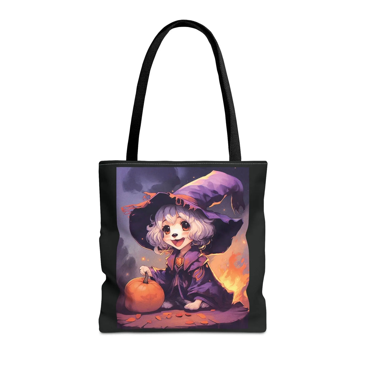 Tote Bag - Happy Shih Tzu Witch Halloween Design Printify