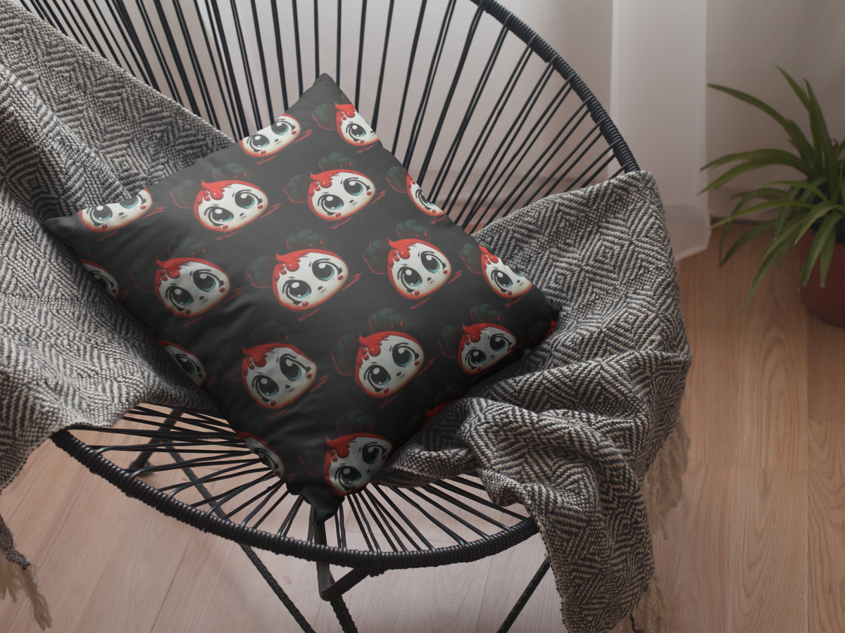 Double-Sided Killer Clown Dumpling Pattern Pillow - Unique and Eye-Catching Decor
