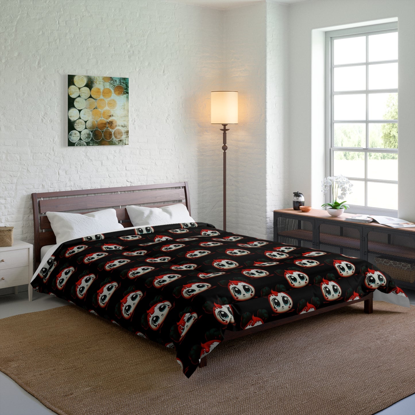 Killer Clown Dumpling Comforter - Quirky and Cozy Bedding for Unique Home Decor