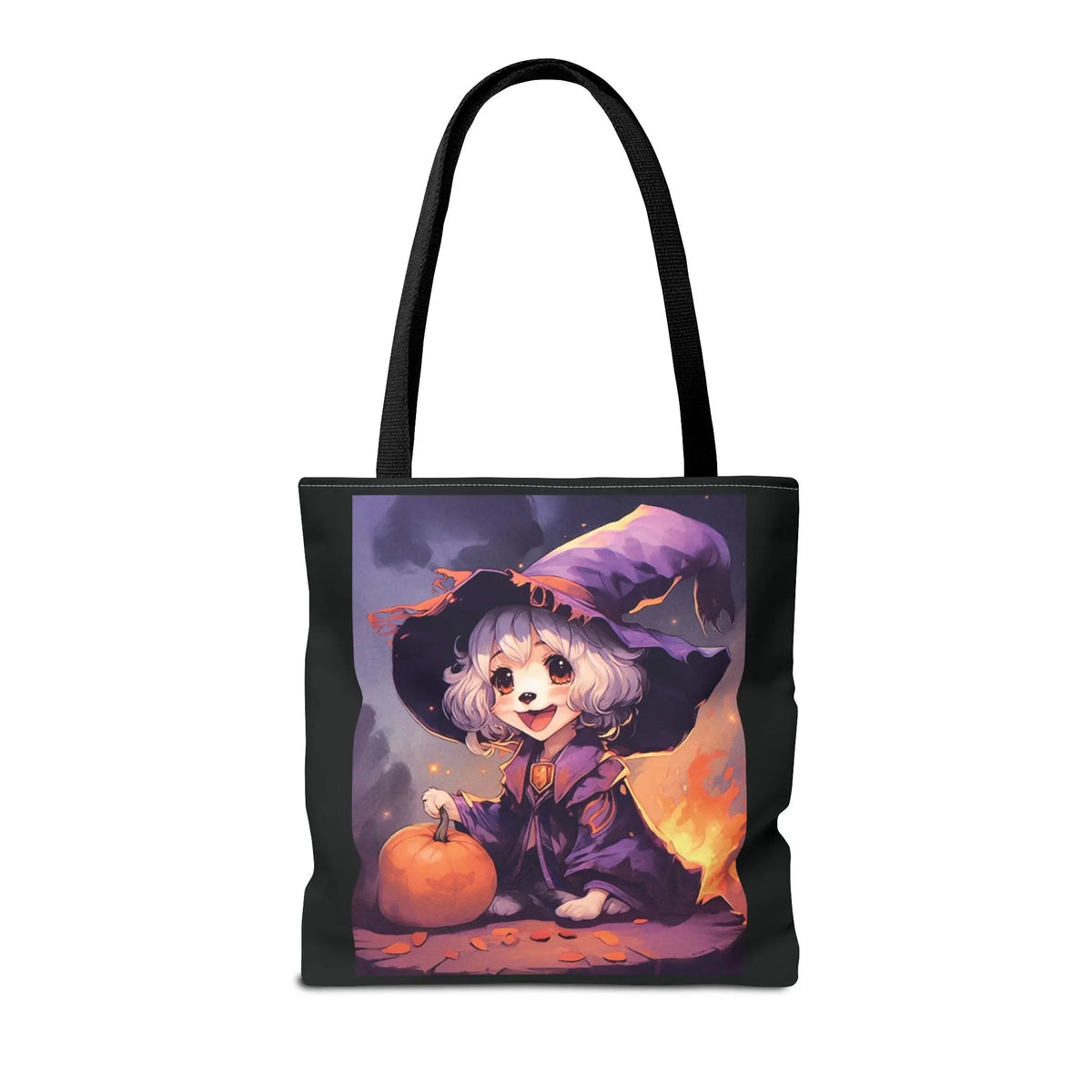 Tote Bag - Happy Shih Tzu Witch Halloween Design Printify