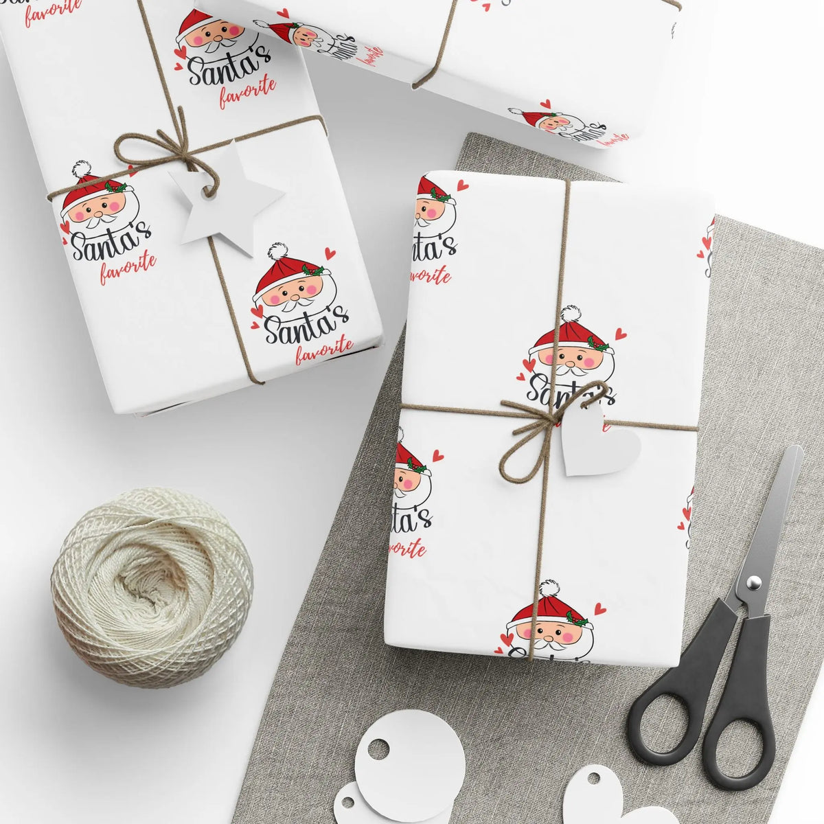 Christmas Wrapping Paper, Santa Dumpling Design - Santa's Favorite Printify