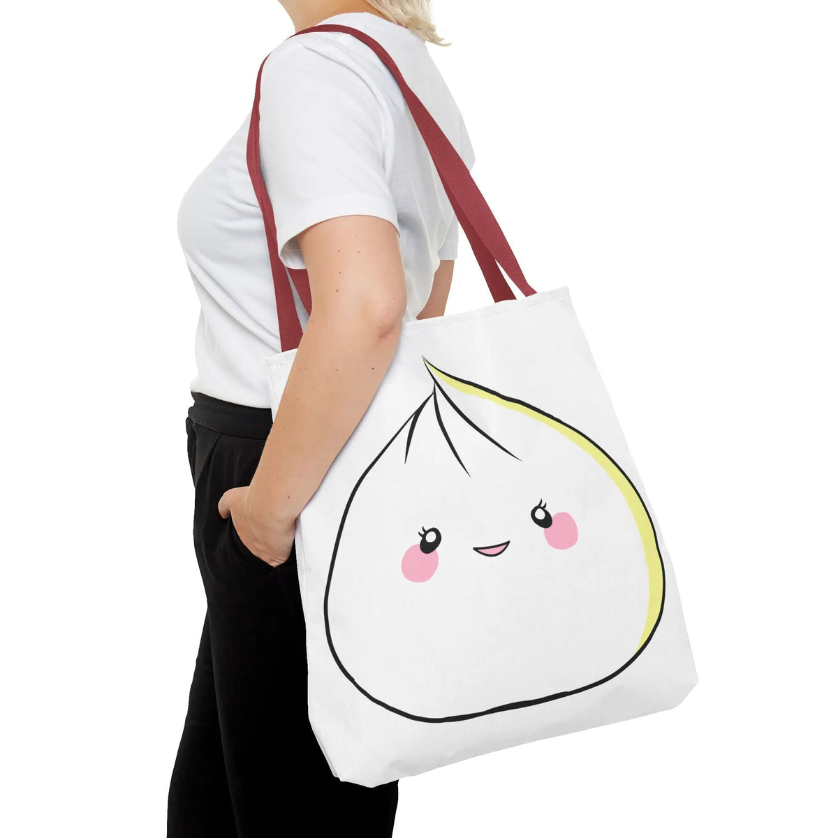 Tote Bag - Sweet Dumpling Design with Pink Cheeks Printify