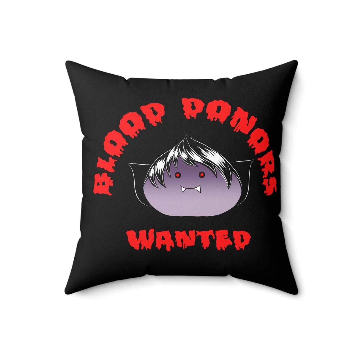 Blood Donors Wanted Vampire Dumpling Decorative Pillow Kawaii Esquire