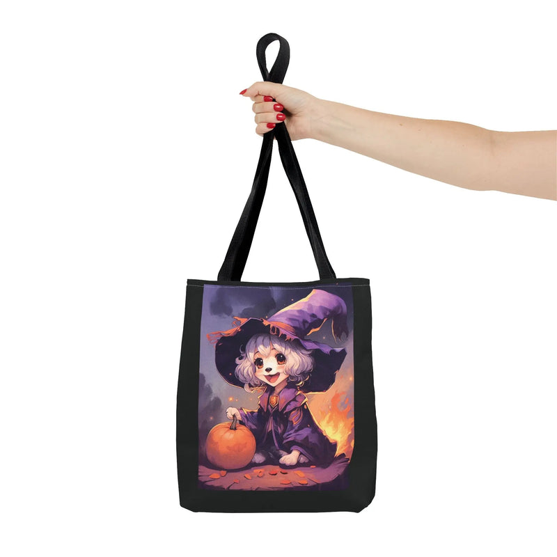 Tote Bag - Happy Shih Tzu Witch Halloween Design Printify