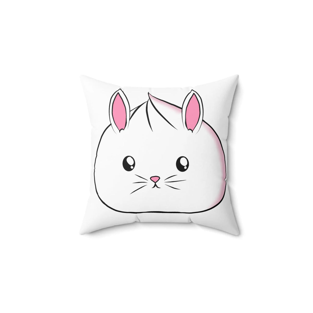 Bunny Dumpling Pillow, Cute Animal Pillow, Square Cushion, Rabbit Lover Gift, Cozy Home Decor, Easter Decor Printify