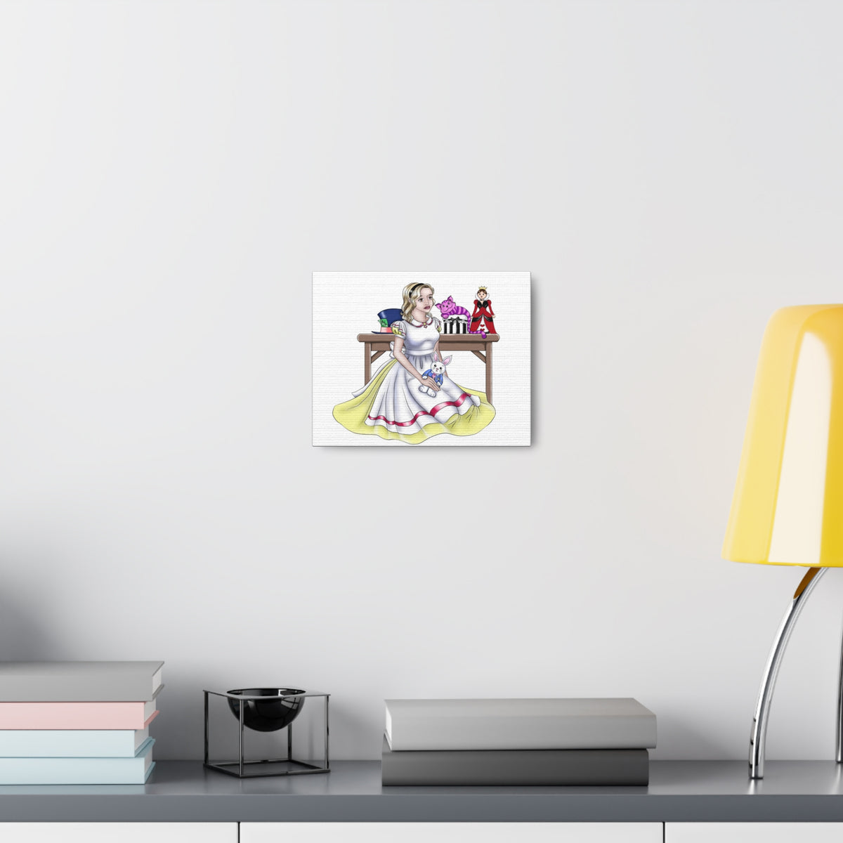Teenage Alice with White Rabbit Canvas Wall Art