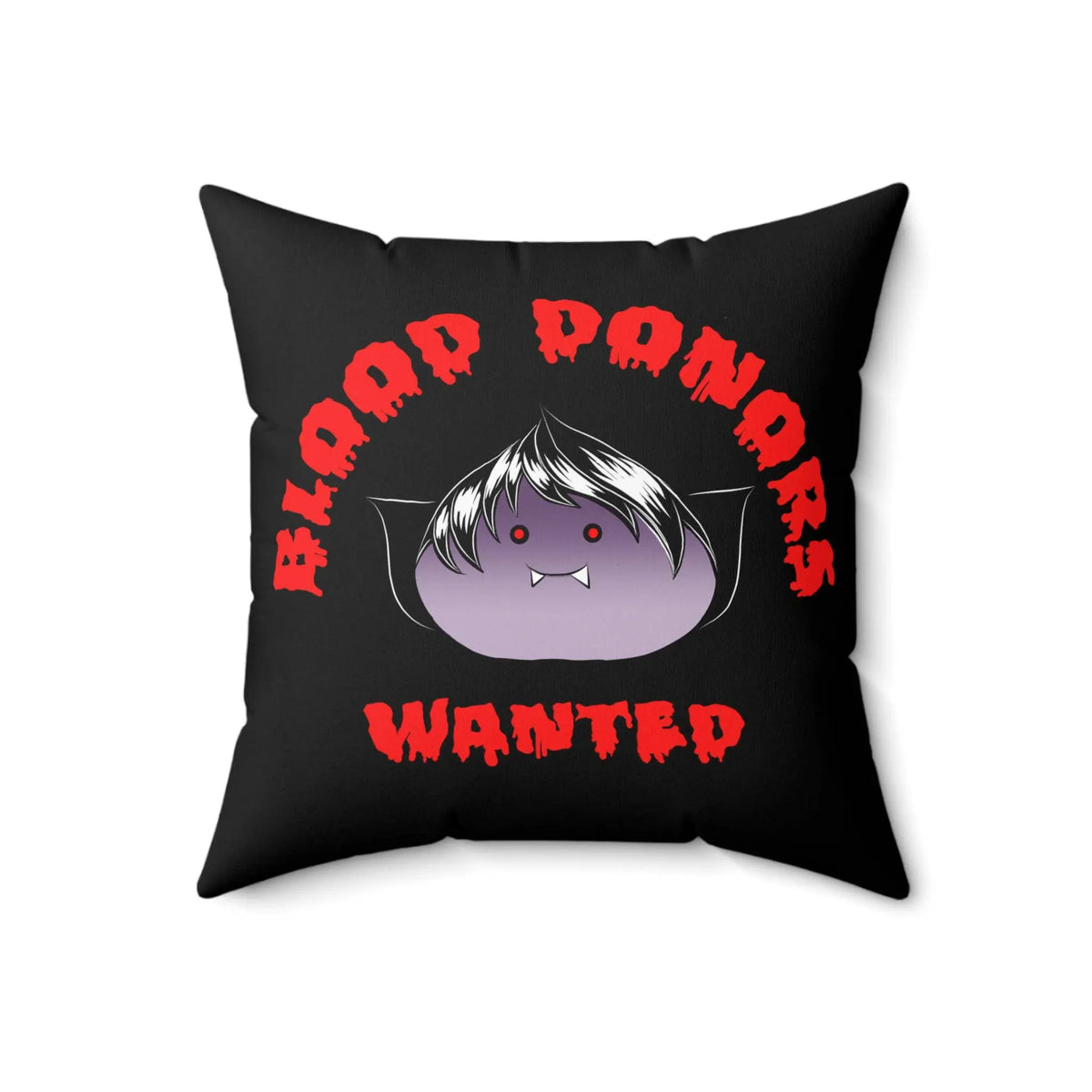 Blood Donors Wanted Vampire Dumpling Decorative Pillow Kawaii Esquire