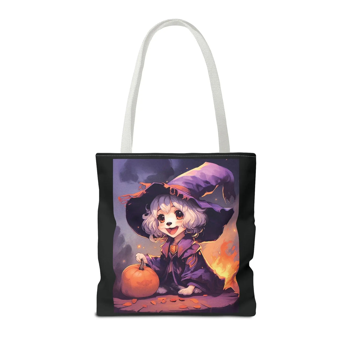 Tote Bag - Happy Shih Tzu Witch Halloween Design Printify