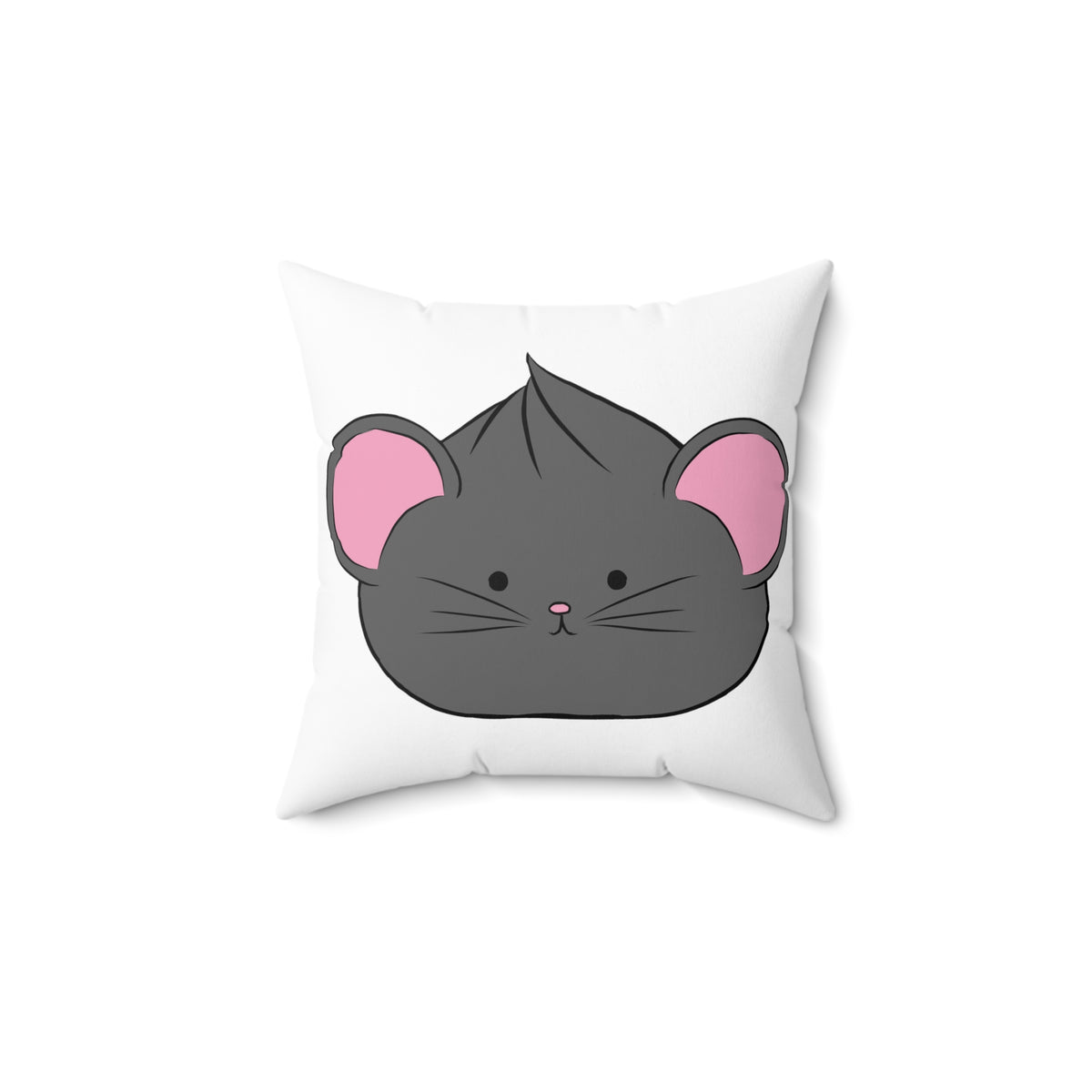 Adorable Mouse Dumpling Spun Polyester Square Pillow