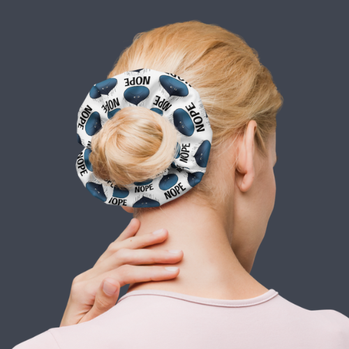 Nope Dumpling Recycled Scrunchie with Bow