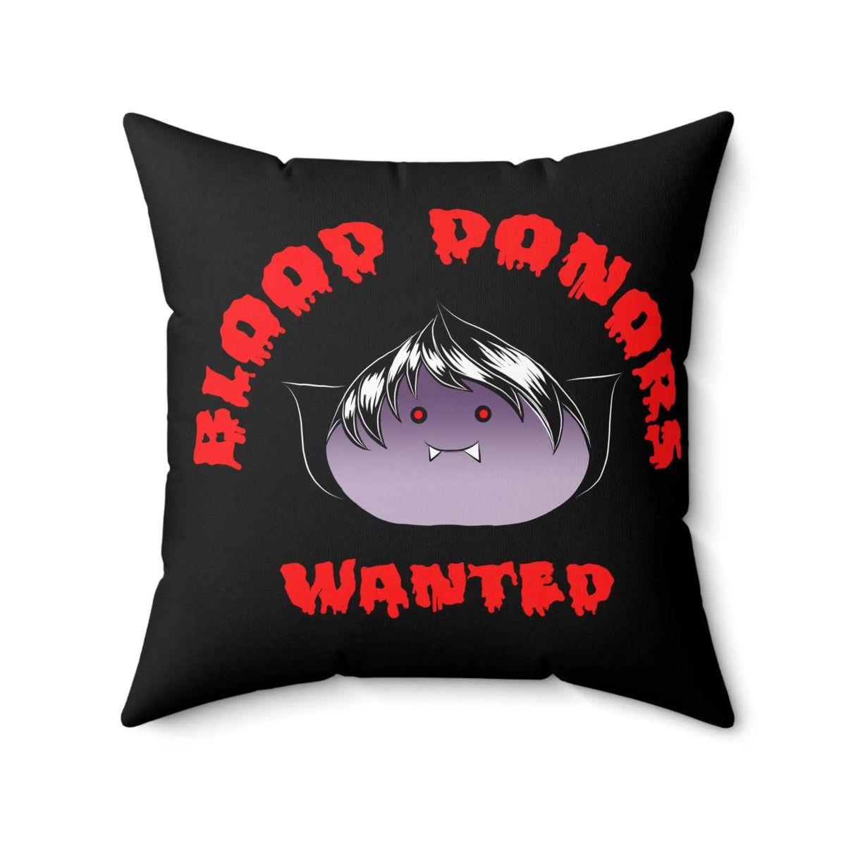 Blood Donors Wanted Vampire Dumpling Decorative Pillow Kawaii Esquire