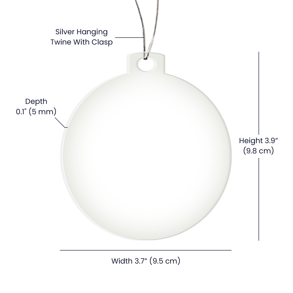 Personalized Baby’s First Christmas Birth Stats Acrylic Ornament