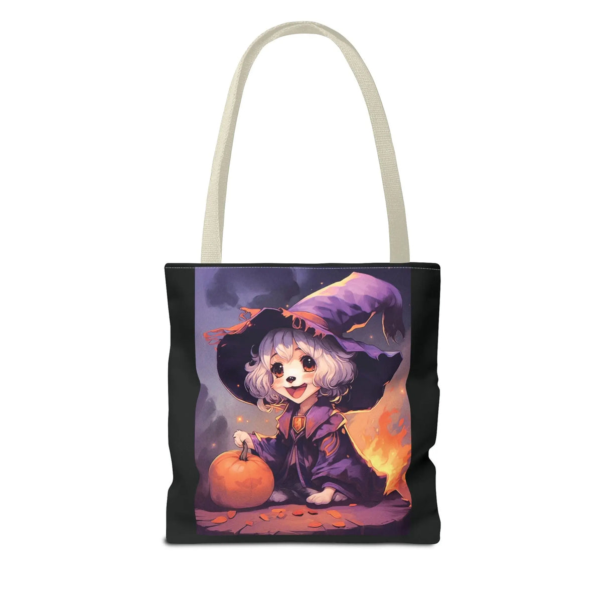 Tote Bag - Happy Shih Tzu Witch Halloween Design Printify