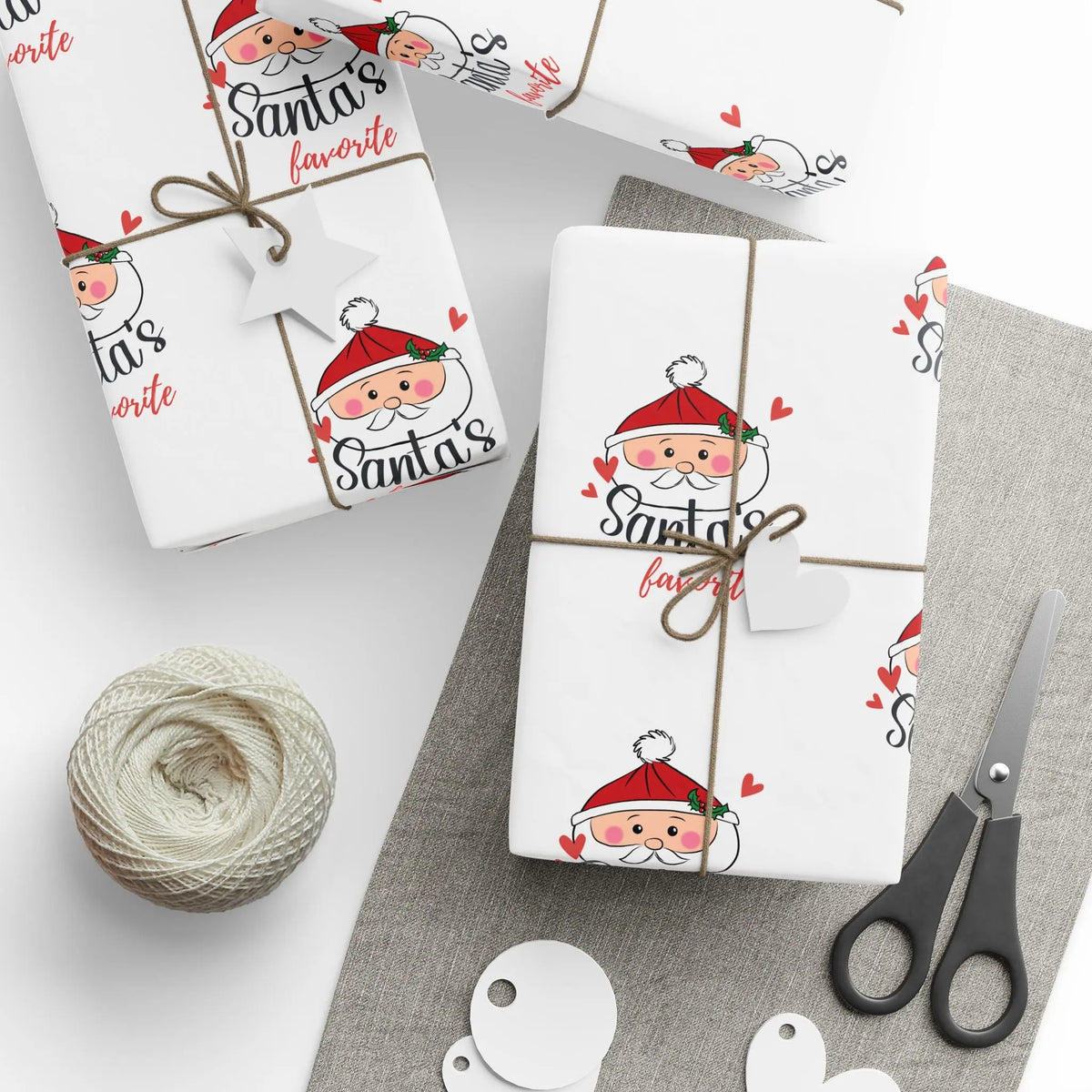 Christmas Wrapping Paper, Santa Dumpling Design - Santa's Favorite Printify