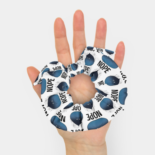 Nope Dumpling Recycled Scrunchie with Bow