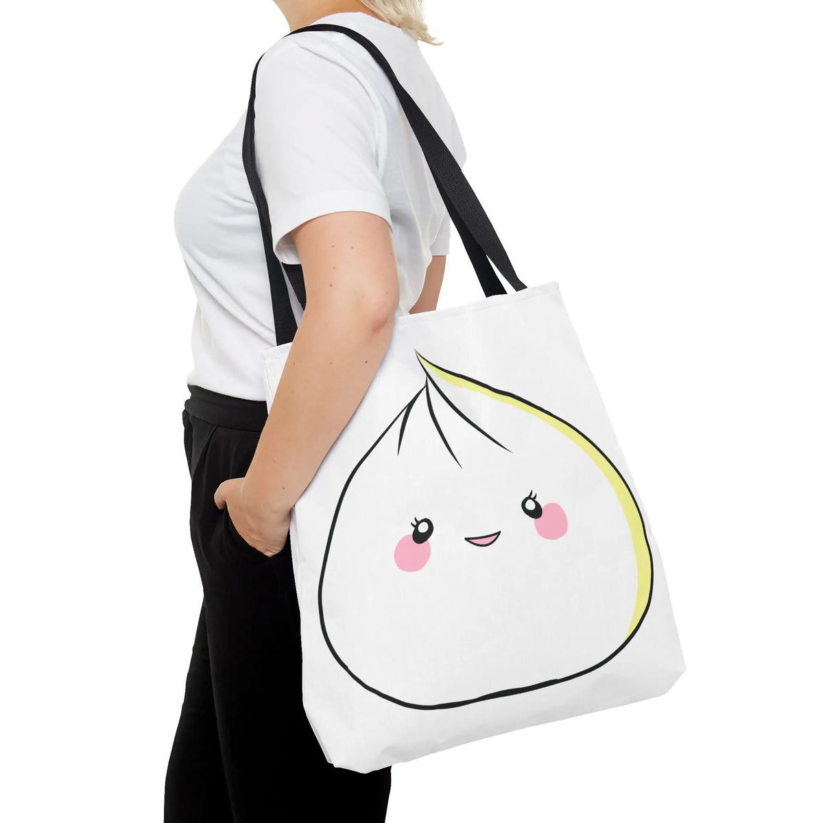 Tote Bag - Sweet Dumpling Design with Pink Cheeks Printify