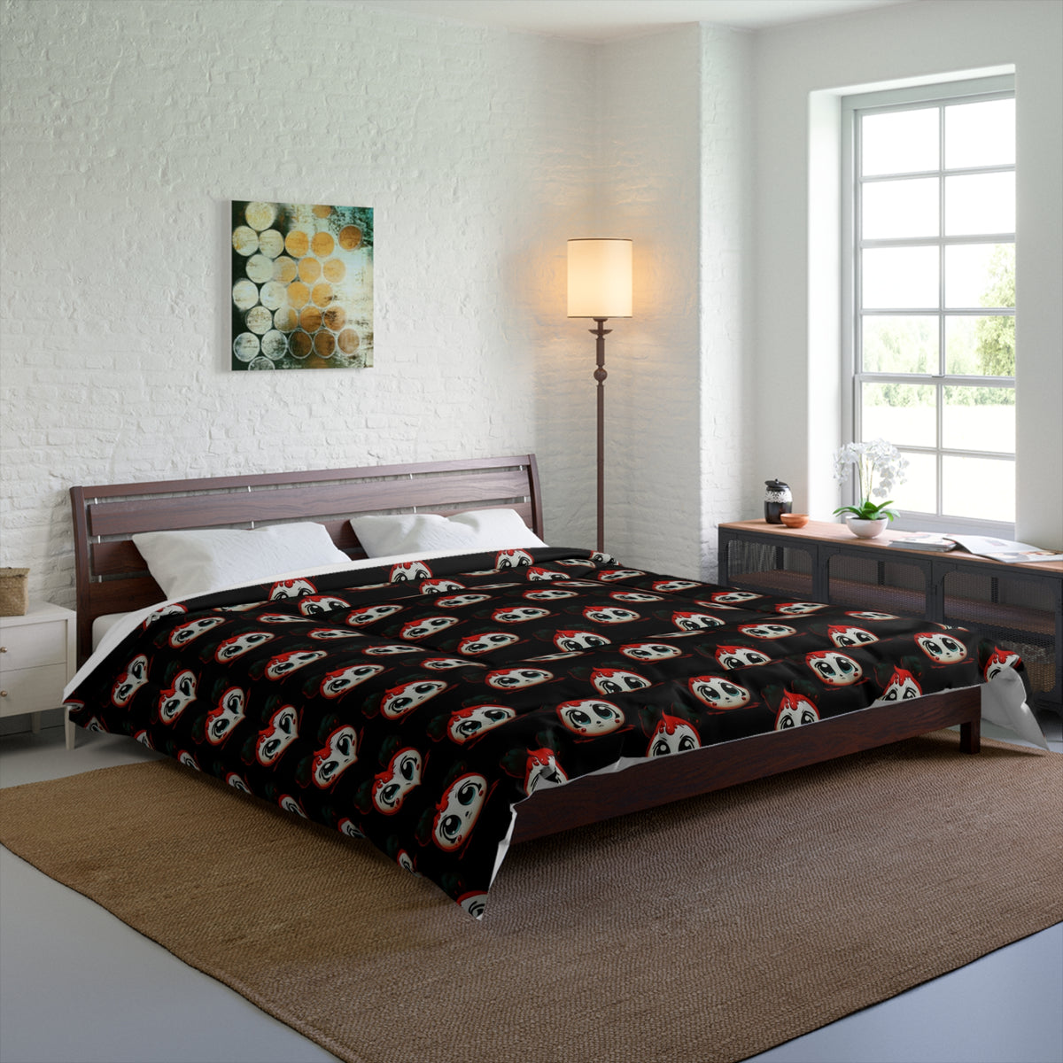 Killer Clown Dumpling Comforter - Quirky and Cozy Bedding for Unique Home Decor