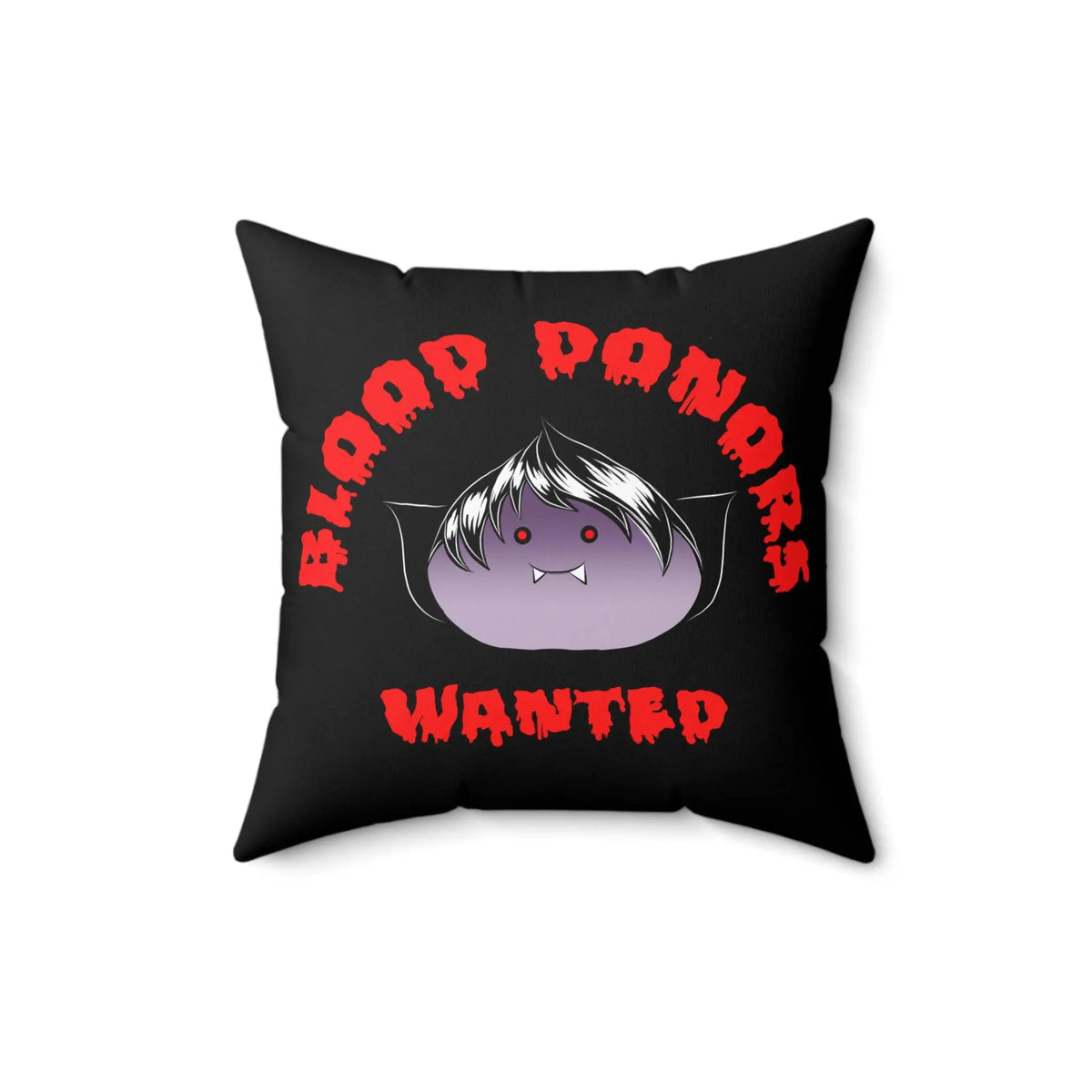 Blood Donors Wanted Vampire Dumpling Decorative Pillow Kawaii Esquire