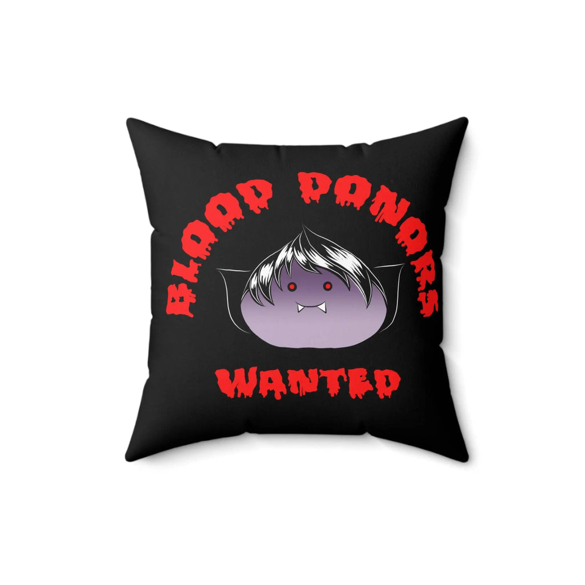 Blood Donors Wanted Vampire Dumpling Decorative Pillow Kawaii Esquire