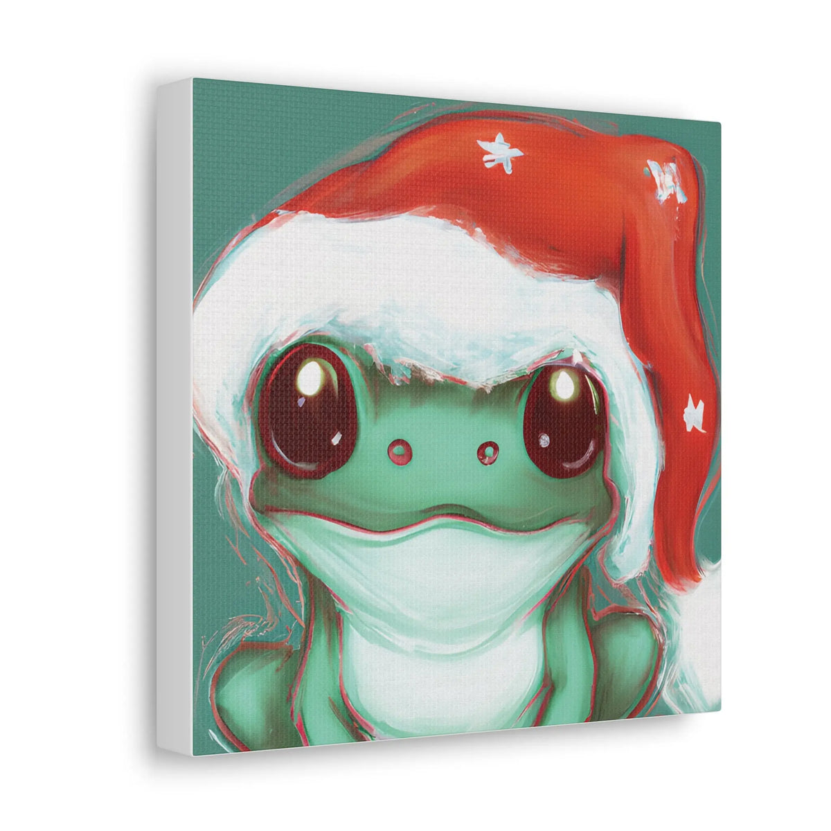 Cute Tree Frog with Santa Hat Design Printify