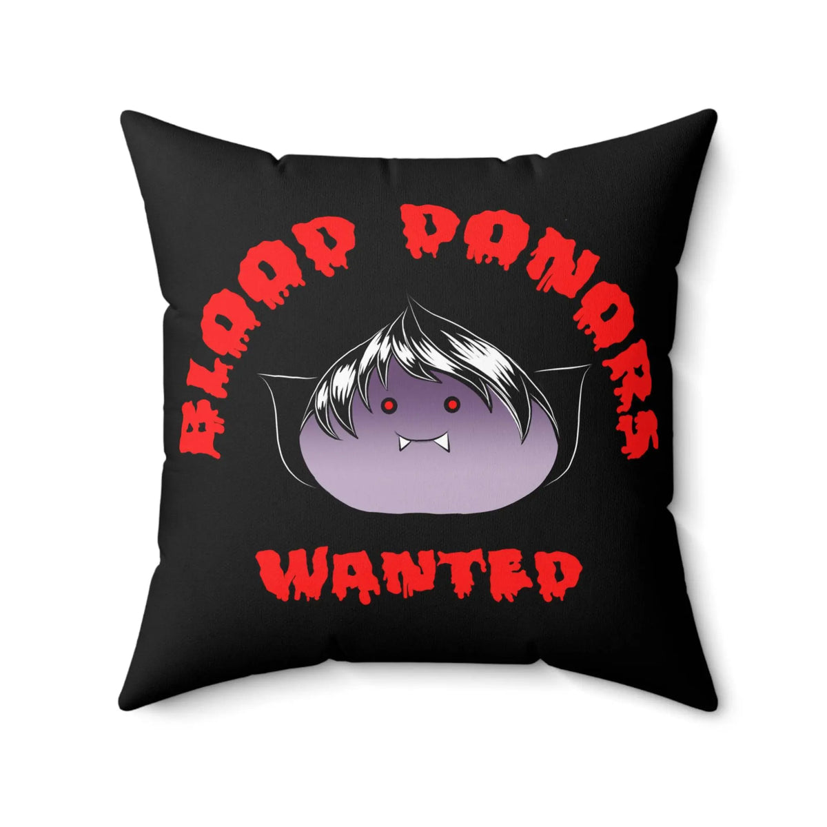 Blood Donors Wanted Vampire Dumpling Decorative Pillow Kawaii Esquire