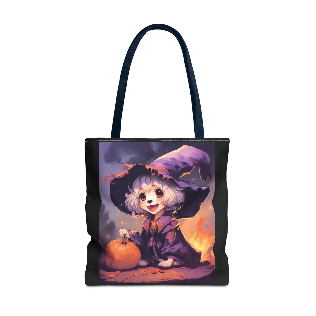 Tote Bag - Happy Shih Tzu Witch Halloween Design Printify