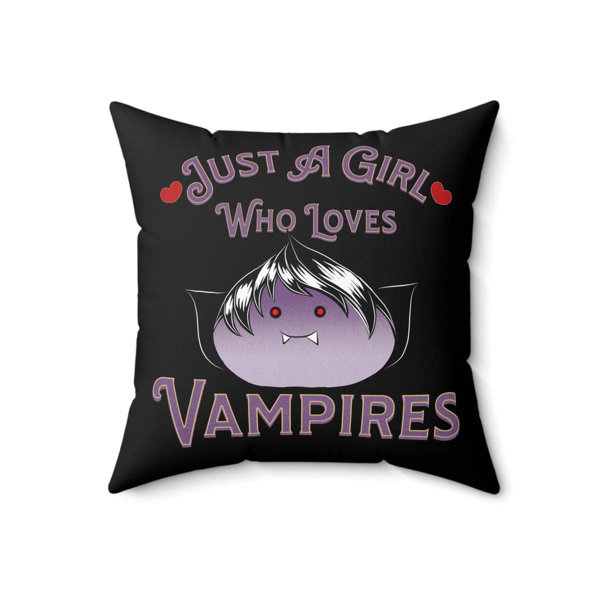 A Girl Who Loves Vampires Pillow 