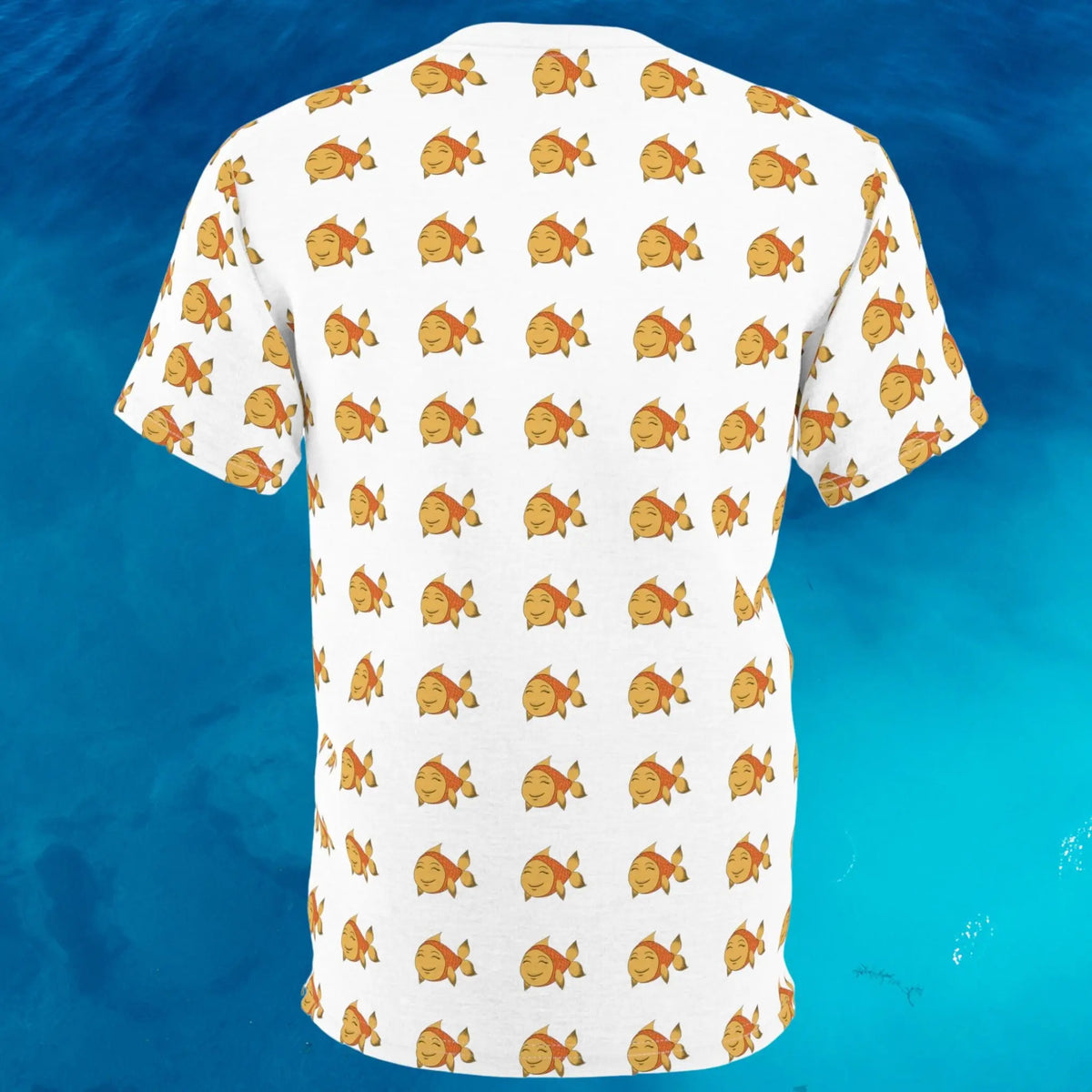 Happy Goldfish All-Over Print T-Shirt Kawaii Esquire