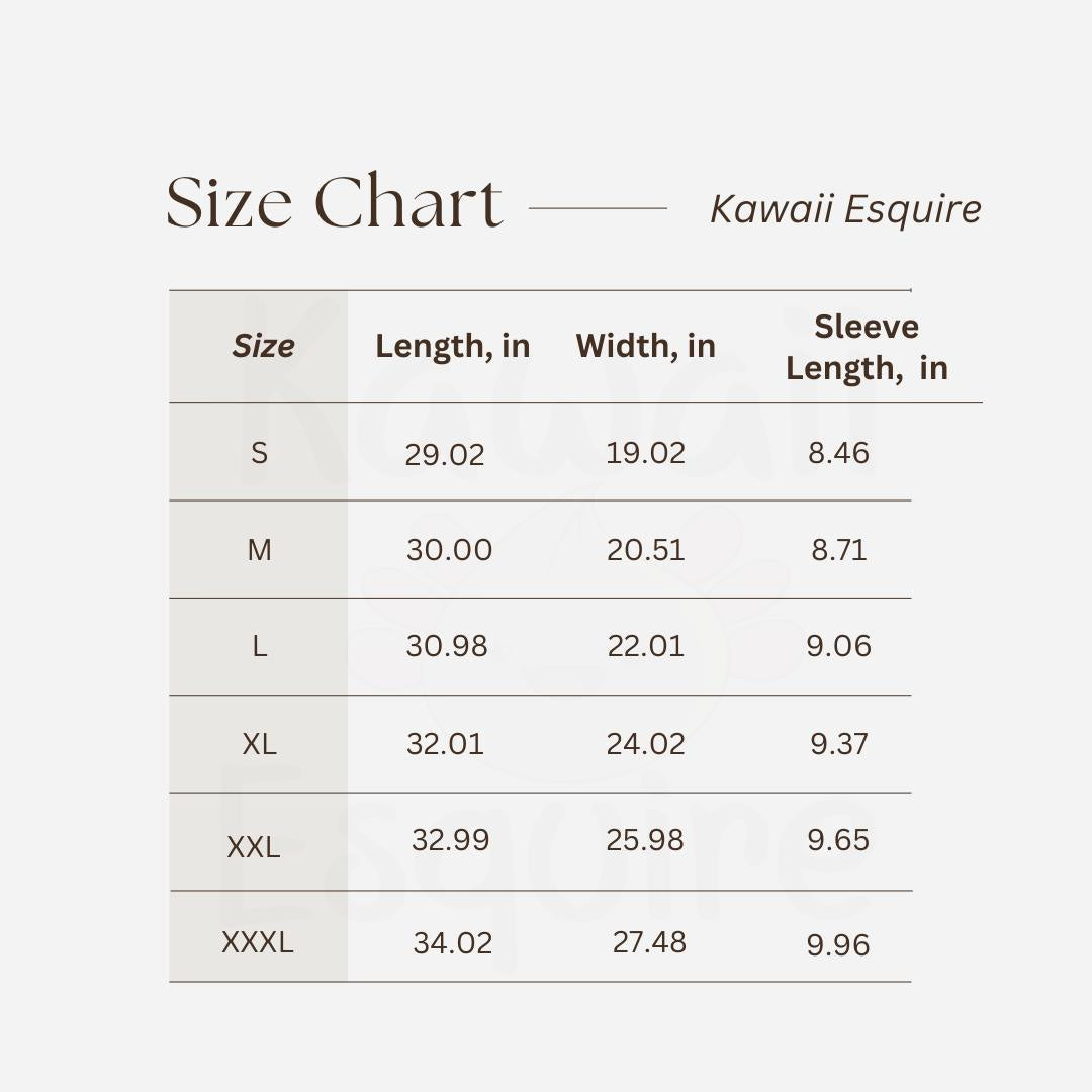 Size Chart- Kawaii Esquire