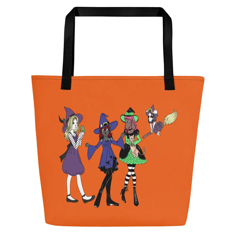 Enchanting Witches Large Tote Bag Kawaii Esquire