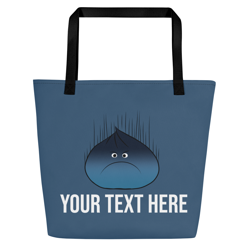Personalized Moody Dumpling Large Tote Bag
