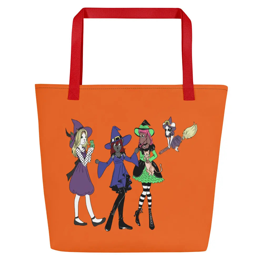 Enchanting Witches Large Tote Bag Kawaii Esquire