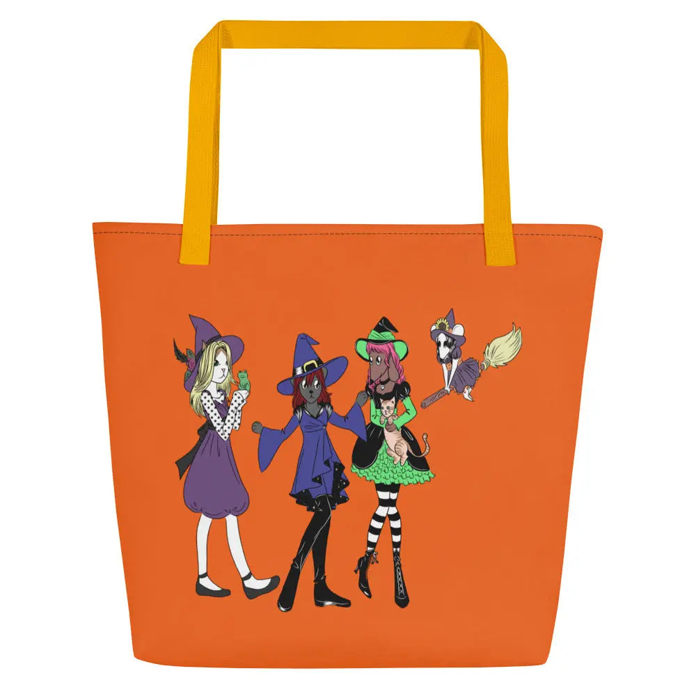 Enchanting Witches Large Tote Bag Kawaii Esquire