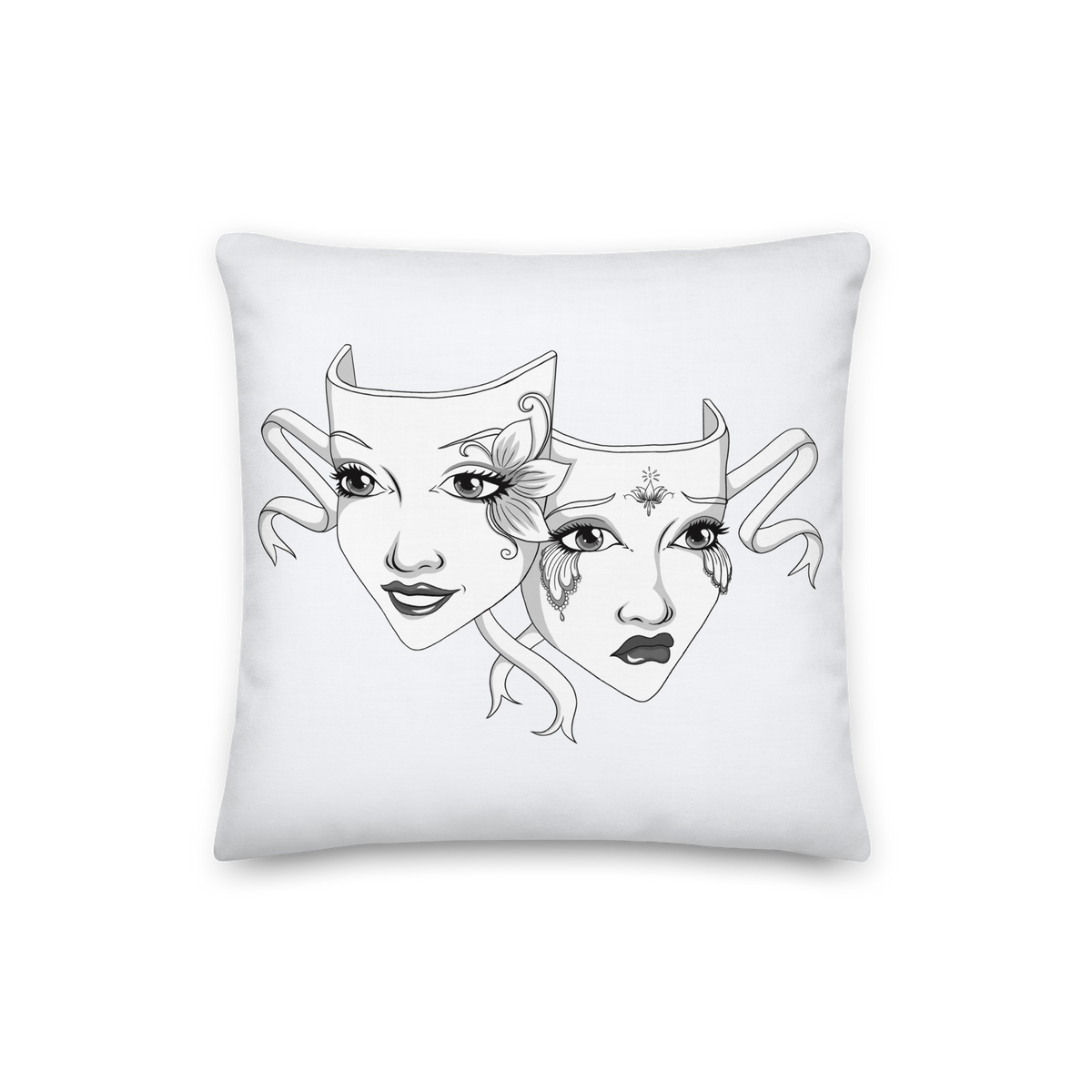 Black Drama Premium Pillow