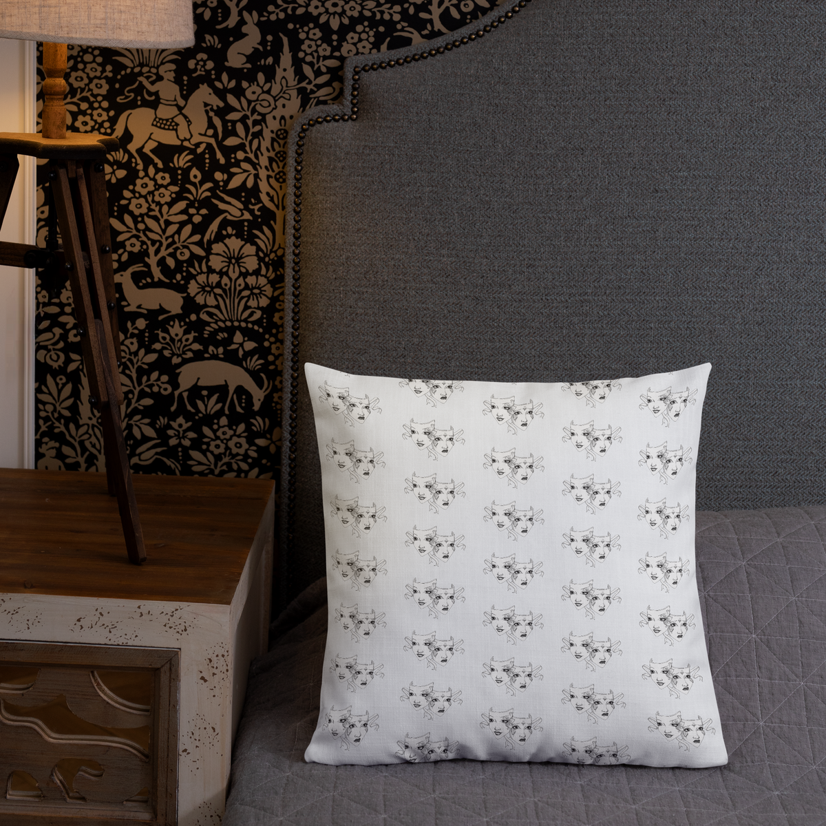 Black Drama Premium Pillow