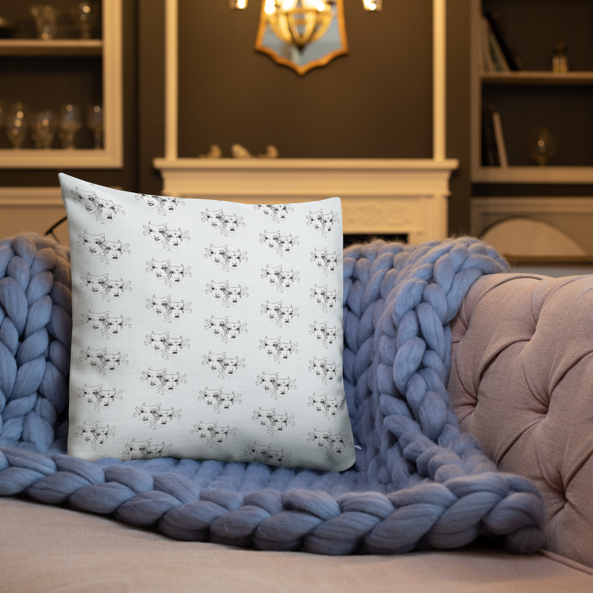 Black Drama Premium Pillow