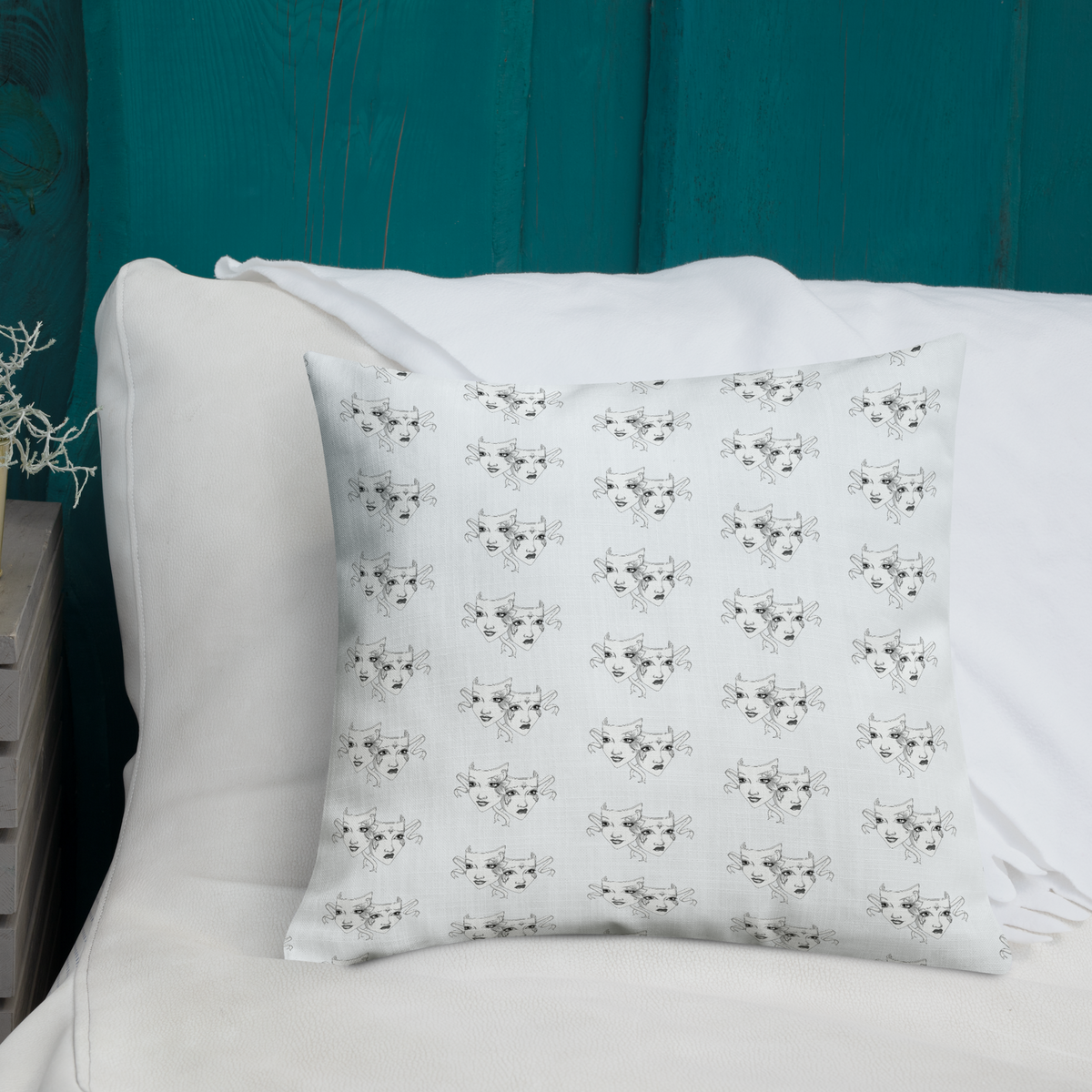 Black Drama Premium Pillow