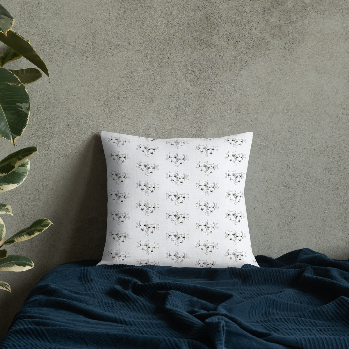 Black Drama Premium Pillow