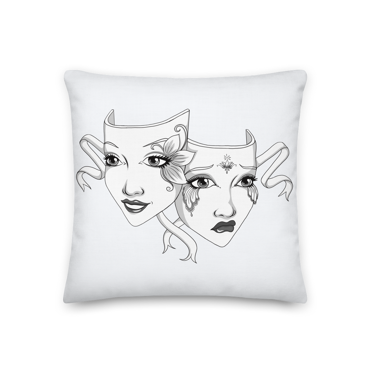 Black Drama Premium Pillow